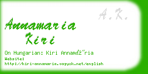 annamaria kiri business card